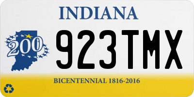 IN license plate 923TMX
