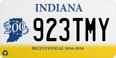 IN license plate 923TMY