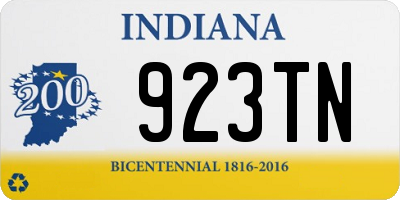 IN license plate 923TN