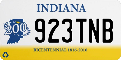 IN license plate 923TNB