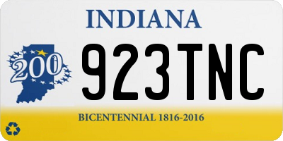 IN license plate 923TNC