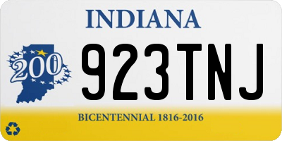 IN license plate 923TNJ