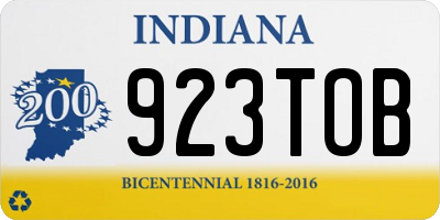 IN license plate 923TOB