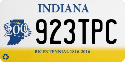 IN license plate 923TPC