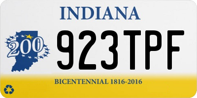 IN license plate 923TPF