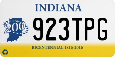 IN license plate 923TPG