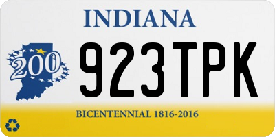 IN license plate 923TPK