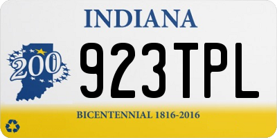 IN license plate 923TPL