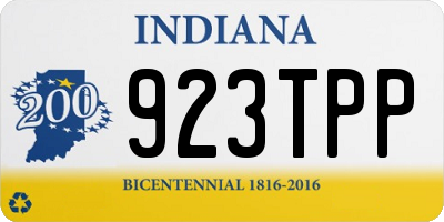 IN license plate 923TPP