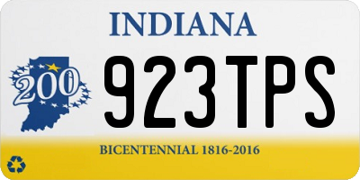 IN license plate 923TPS