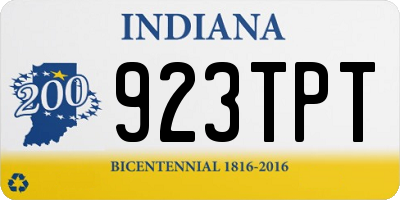 IN license plate 923TPT