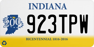 IN license plate 923TPW