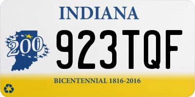 IN license plate 923TQF