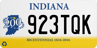IN license plate 923TQK
