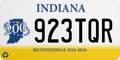 IN license plate 923TQR