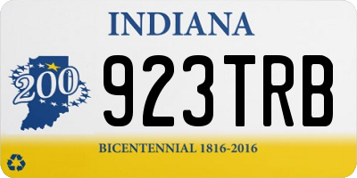 IN license plate 923TRB