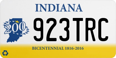 IN license plate 923TRC