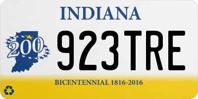 IN license plate 923TRE