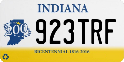 IN license plate 923TRF