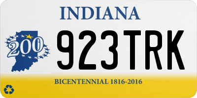 IN license plate 923TRK