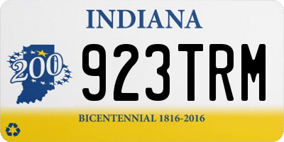 IN license plate 923TRM
