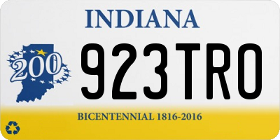 IN license plate 923TRO