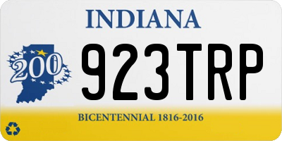 IN license plate 923TRP