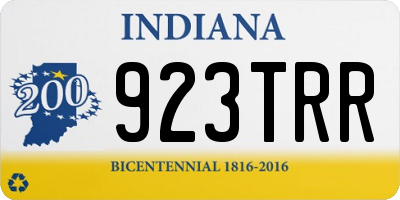 IN license plate 923TRR