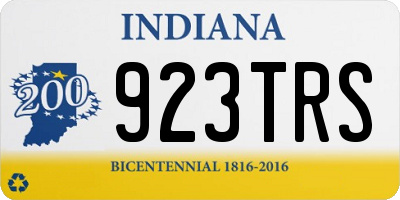 IN license plate 923TRS