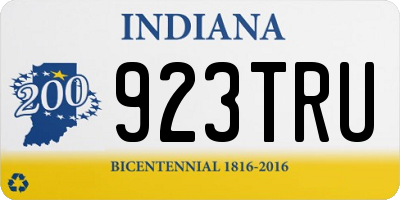 IN license plate 923TRU