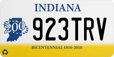IN license plate 923TRV