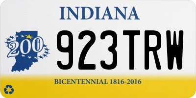 IN license plate 923TRW