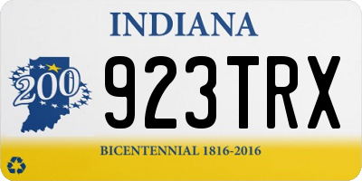 IN license plate 923TRX