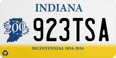 IN license plate 923TSA