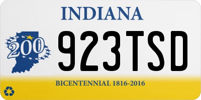 IN license plate 923TSD