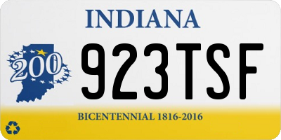 IN license plate 923TSF
