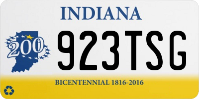 IN license plate 923TSG