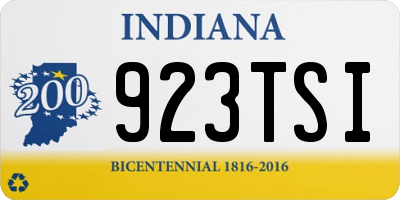 IN license plate 923TSI