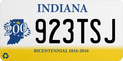 IN license plate 923TSJ