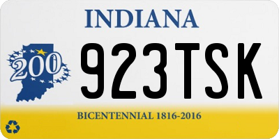 IN license plate 923TSK