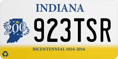 IN license plate 923TSR