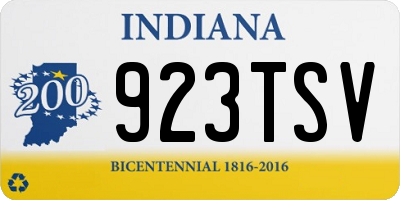 IN license plate 923TSV
