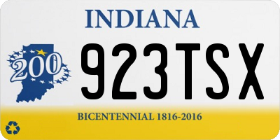 IN license plate 923TSX