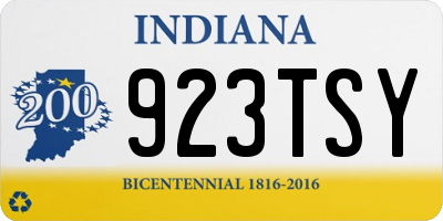 IN license plate 923TSY