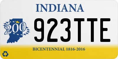 IN license plate 923TTE