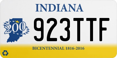IN license plate 923TTF