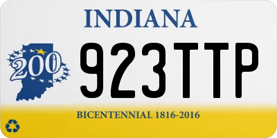 IN license plate 923TTP