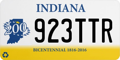 IN license plate 923TTR