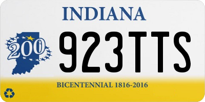 IN license plate 923TTS