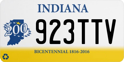 IN license plate 923TTV